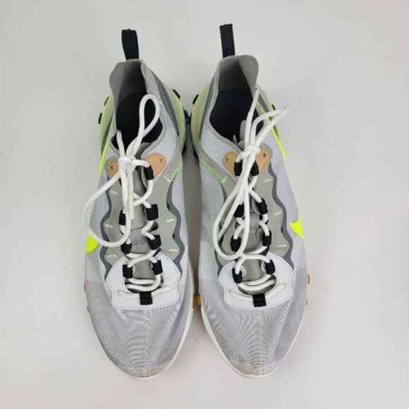 Nike Men's React Element 55 Spruce Aura Volt Athletic Sneakers Shoes Gray Size 8 - Picture 3 of 8